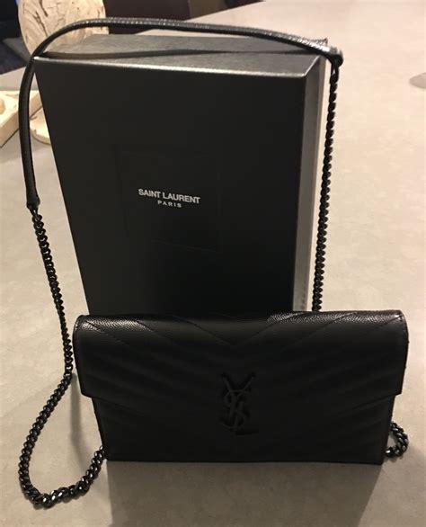 ysl wallet on a chain nordstrom|ysl monogram wallet price.